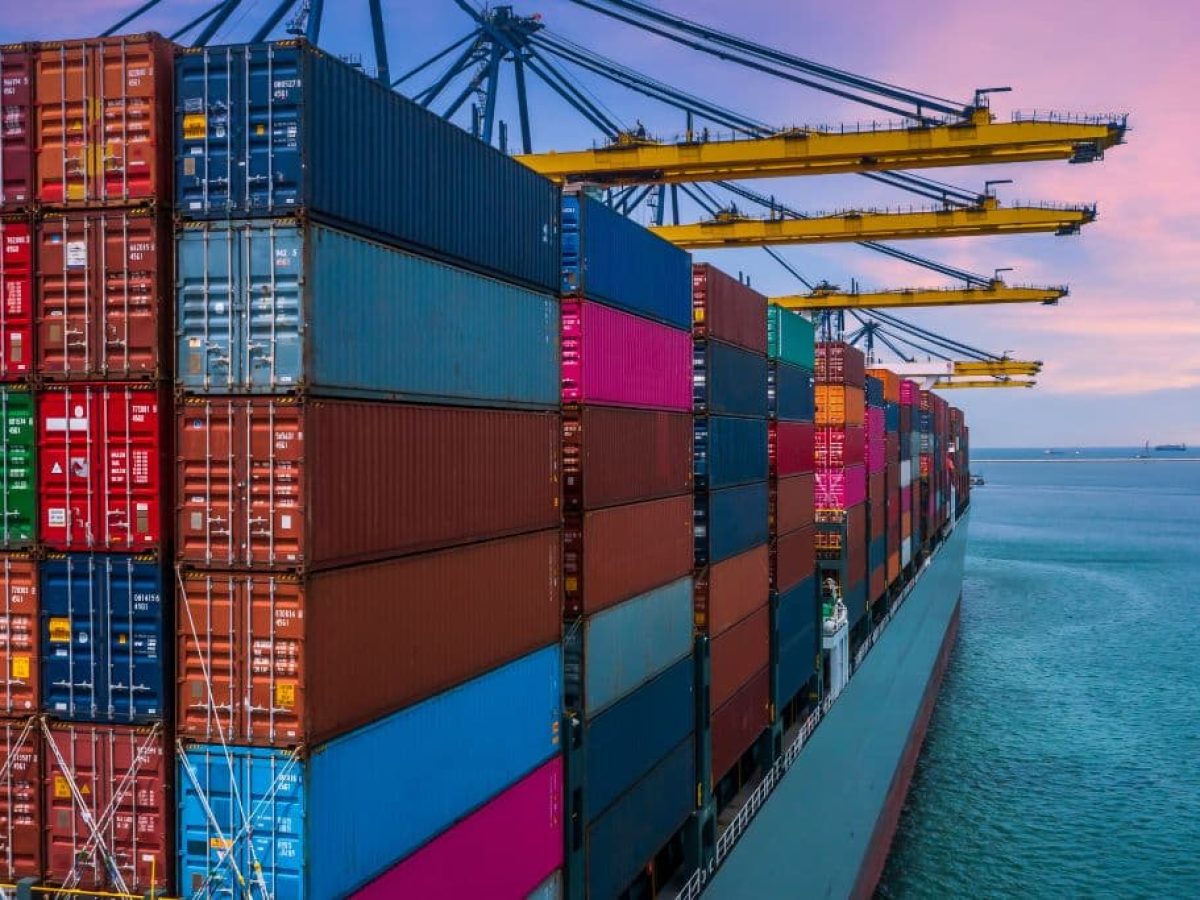 Cargo ship carrying commodities